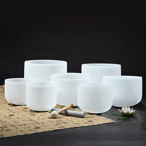 Kristal söngskál 25cm B (Crown Chakra)